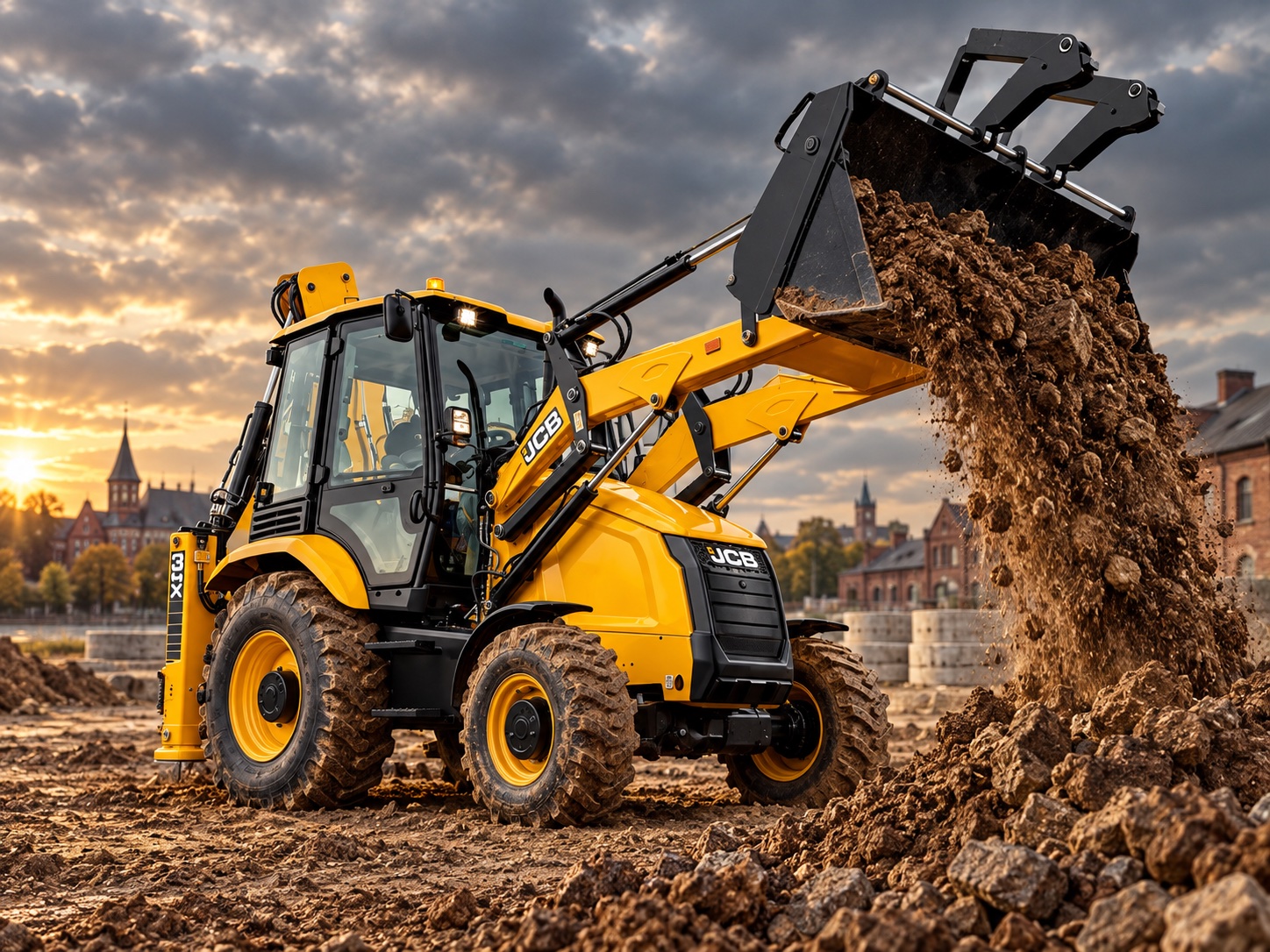 JCB 3CX — визуализация модели