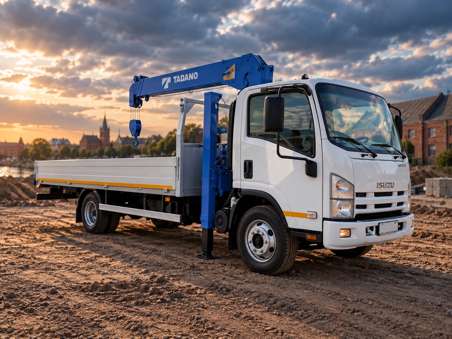 ISUZU NPR 75 с КМУ TADANO
