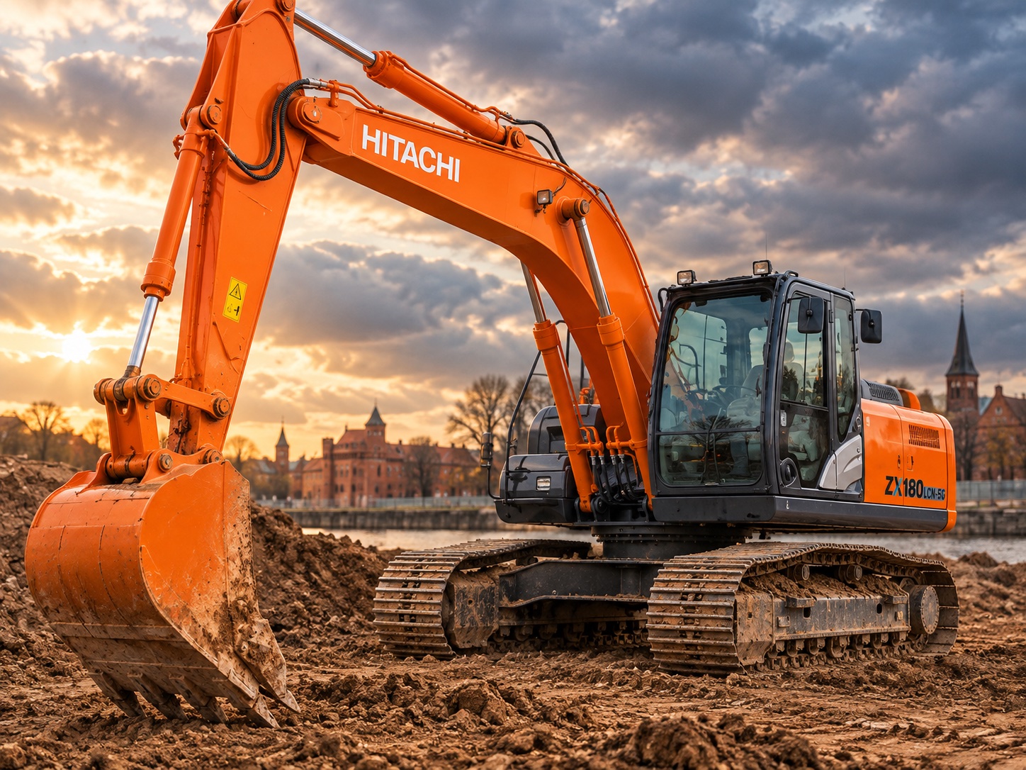 Hitachi ZX180LCN-5G — визуализация модели